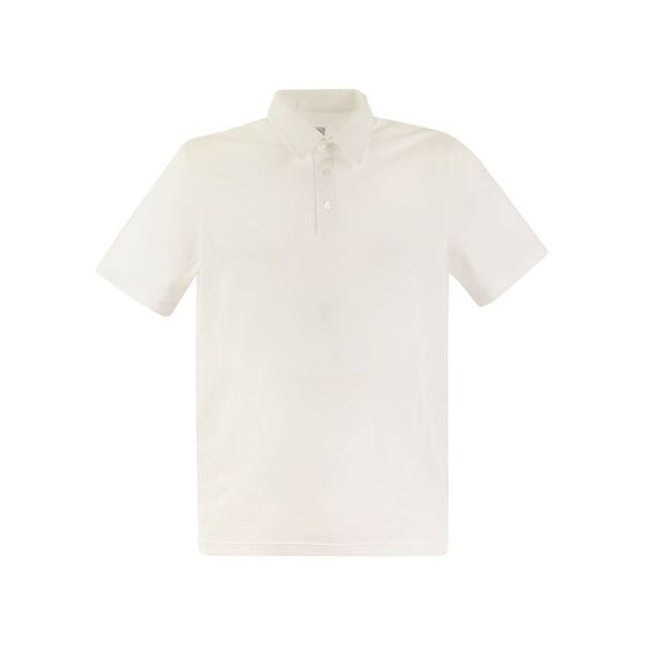 Fedeli Men Short-Sleeved Cotton Polo Shirt